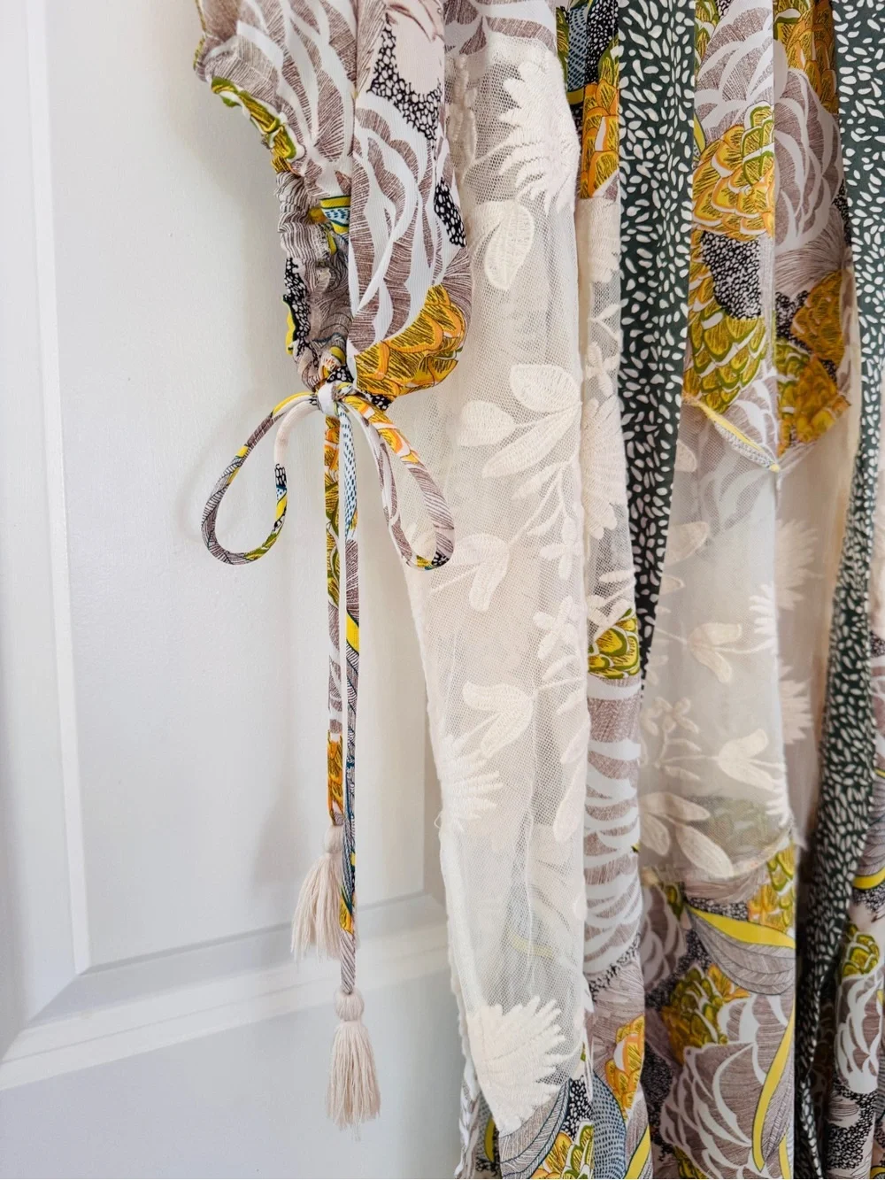 NWT GiGiO Floral Embroidered Lace Kimono Duster Size S